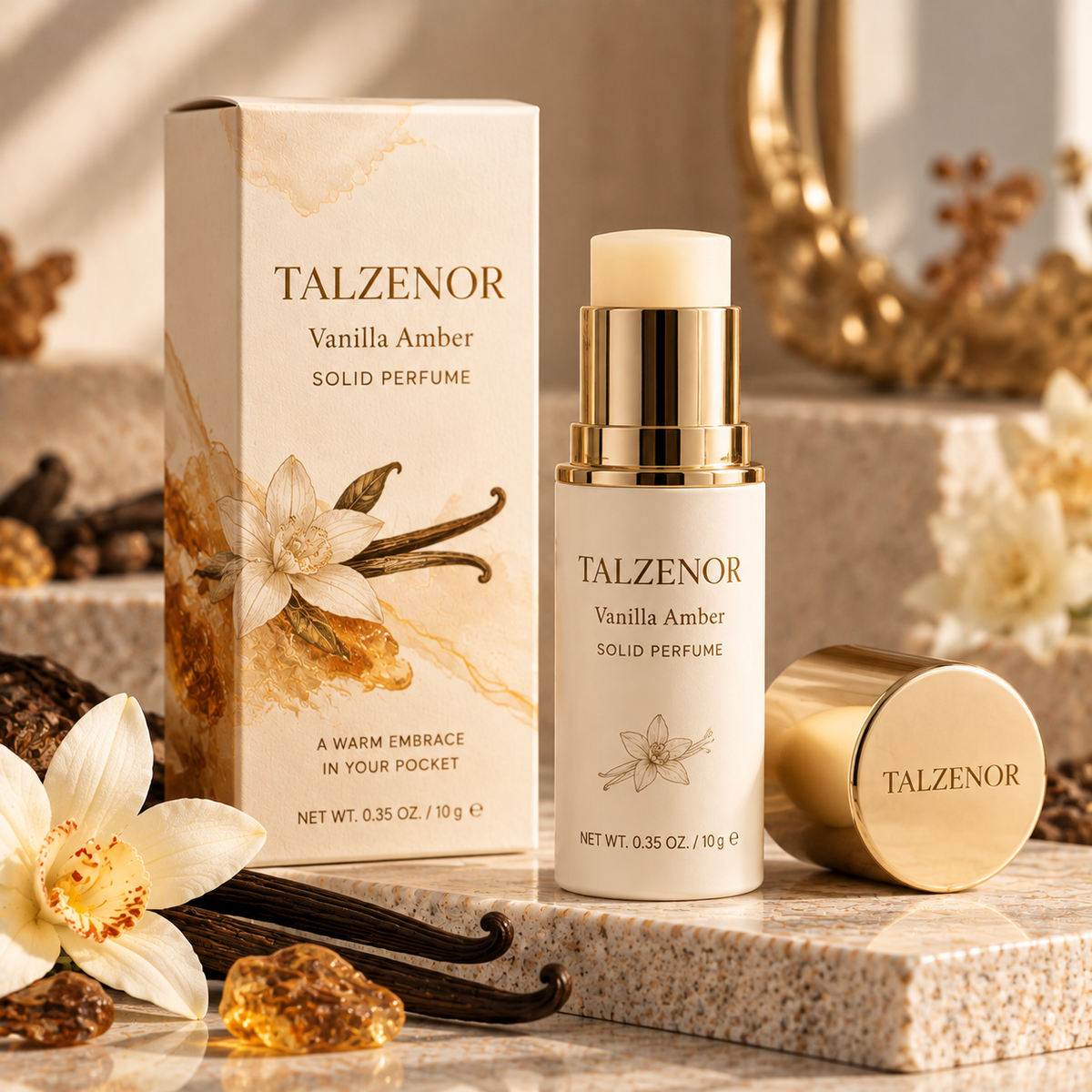 TALZENOR Vanilla Amber Solid Perfume