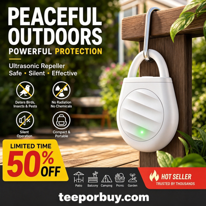 🔥Limited time offer Buy 3 get 1 free！🐦No more trouble from birds, beasts and locusts！Portable Ultrasonic Bird Repellent Keychain