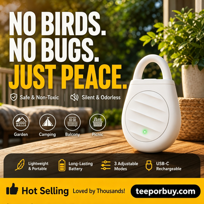 🔥Limited time offer Buy 3 get 1 free！🐦No more trouble from birds, beasts and locusts！Portable Ultrasonic Bird Repellent Keychain