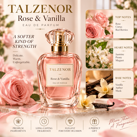 TALZENOR Rose & Vanilla Eau de Parfum